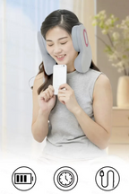 Music Wireless Bluetooth U-Shape Massage Pillow – Vibration Headrest with Noise Reduction for Home, Office, Car & Travel Comfort Support