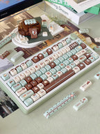 SOA Mint Chocolate Mechanical Keyboard Keycaps – 152 Keys PBT Dye Sublimation Custom Keycap Set for 61–108 Mechanical Keyboards