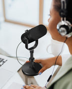 Adjustable Mic Boom Arm Desk Mount – 360° Swivel Microphone Stand with Detachable Riser Column for Streaming, Podcasting & Studio Recording