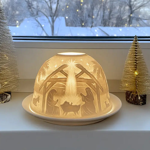 StarryDome Porcelain Candle Holder