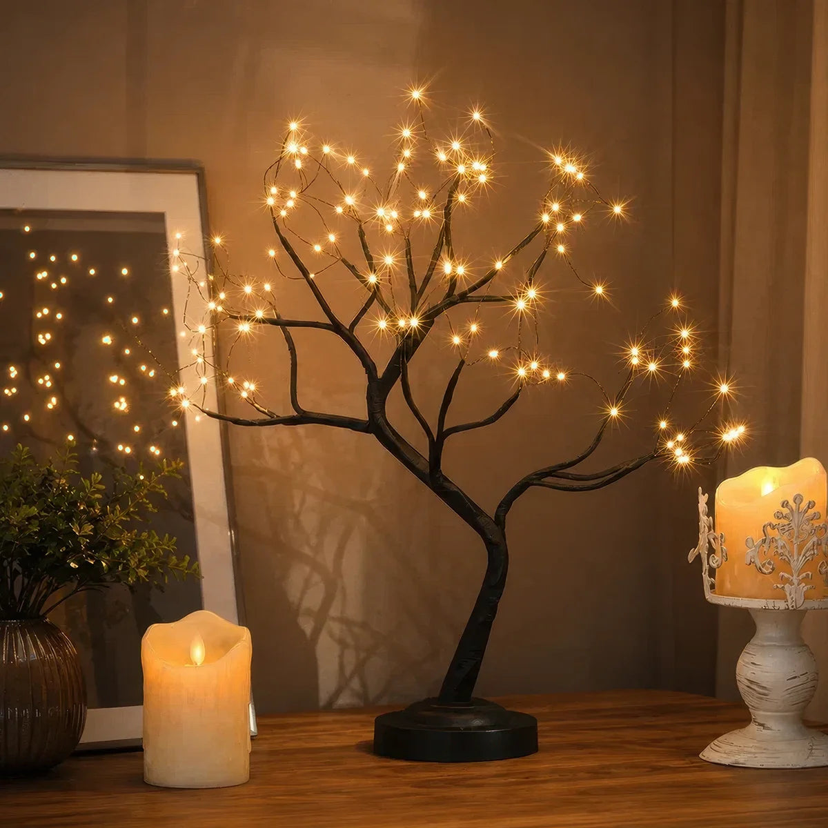 108 LED Fairy Light Tree Lamp with 6-Hour Timer