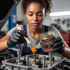 High-Temp Copper Grease 1400°C – Anti-Seize Lubricant for Car Brakes, Exhausts, Spark Plugs and Bolts with Convenient Applicator Brushes