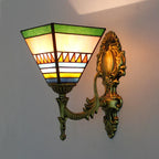Prism Flight Stained Glass Butterfly Pyramid Wall Lamp