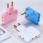 Rotating Multi Plug Socket Adapter – 3 In 1 180° Wireless EU Converter Electrical Extension Power Outlet Solution.