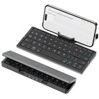Foldable Bluetooth Keyboard - Portable Rechargeable Wireless Keyboard for Laptop Tablet and Phone, Compact Travel Typing Tool