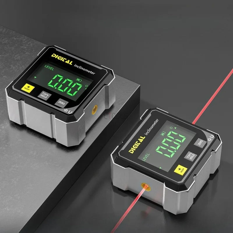 Digital Angle Gauge Protractor - Magnetic Electronic Inclinometer with LCD Display for Precision Measuring and Construction Projects