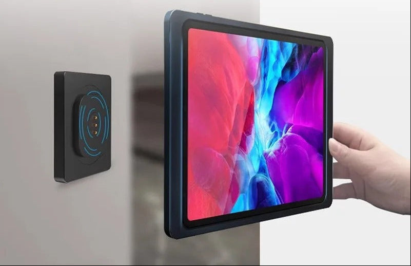 Magnetic Wall Tablet Holder – USB-C Wireless Charging Dock and Smart Home Control Panel Mount for Android Tablets and iPad Displays