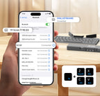 Foldable Bluetooth Keyboard - Portable Rechargeable Wireless Keyboard for Laptop Tablet and Phone, Compact Travel Typing Tool