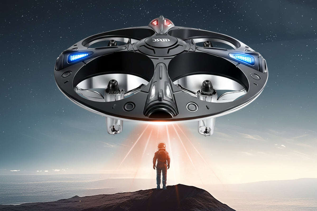 Hovering Mini UFO RC Drone – LED Light Quadcopter with Altitude Hold and Anti-Collision, Fun Remote Control Toy for Kids and Beginners