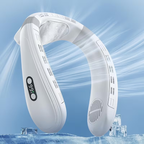 Rechargeable Neck Fan with LED Display – Quiet USB-C Personal Cooling Fan with 3 Speeds for Travel, Sports and Outdoor Comfort