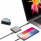 USB-C Hub Docking Station – 4-in-1 High-Definition Type-C Adapter for iPad, Phones, Computers and Game Consoles with Versatile Connectivity