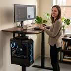 Adjustable Under-Desk CPU Holder – Clamp or Side-Mount Computer Tower Bracket for Standing Desks, Space Saving and Organized Workstations