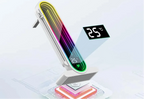 ARGB GPU Support Bracket – Vertical Graphics Card Holder with Temperature Display, Mirror Lighting and 5V 3-Pin Desktop PC Connection