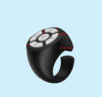 Wireless Remote Control Finger Ring – Rechargeable Bluetooth Camera Shutter & Smartphone Page Turner for Video Apps, Portable Gadget