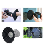 Silicone Camera Lens Hood - Anti Reflective Foldable Lens Shade for DSLR Cameras, Compatible with Multiple Lens Sizes