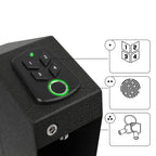 Fingerprint Gun Safe Box – 3-in-1 Anti-Theft Pistol Lock Box with Password, Key Access & Portable Security Protection