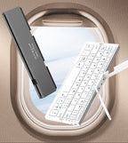 Foldable Bluetooth Keyboard - Portable Rechargeable Wireless Keyboard for Laptop Tablet and Phone, Compact Travel Typing Tool