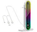 ARGB GPU Support Bracket – Vertical Graphics Card Holder with Temperature Display, Mirror Lighting and 5V 3-Pin Desktop PC Connection