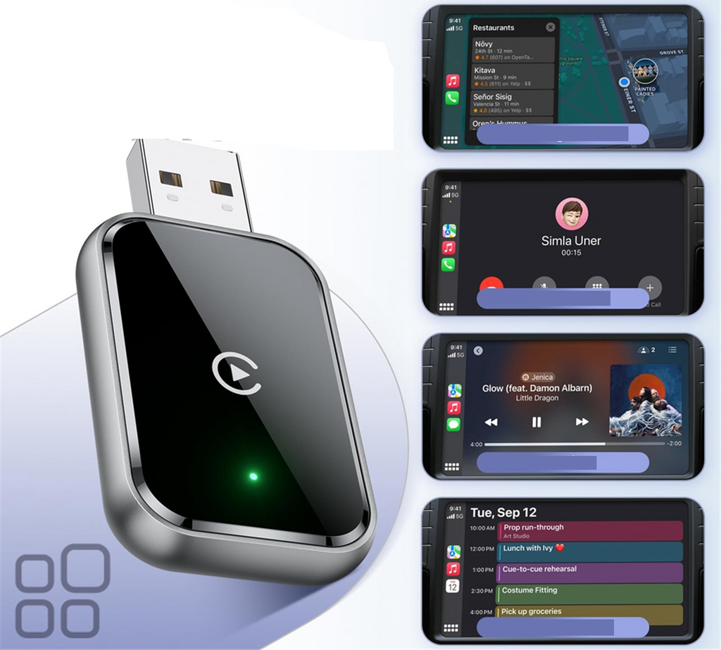 Wireless CarPlay Adapter – Mini Wired-to-Wireless Dongle for iPhone