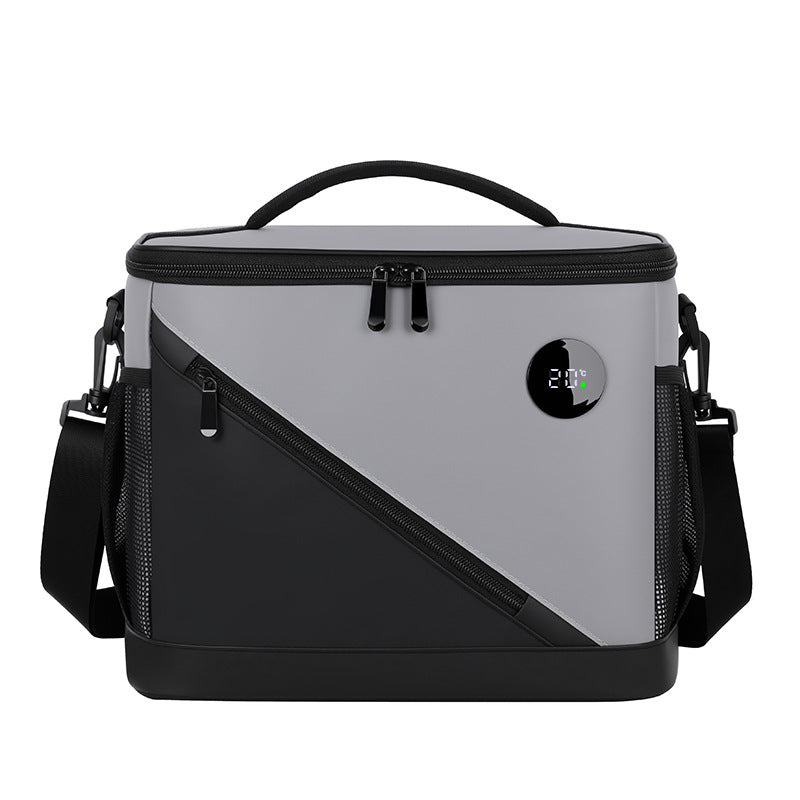 Insulated Cooler Tote with Digital Temperature Display & Shoulder Strap