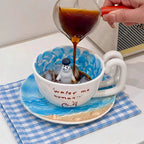 Tiny Seal Ocean Wave Coffee Mug