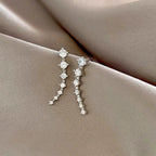 Korean Shiny Zircon Crystal Earrings