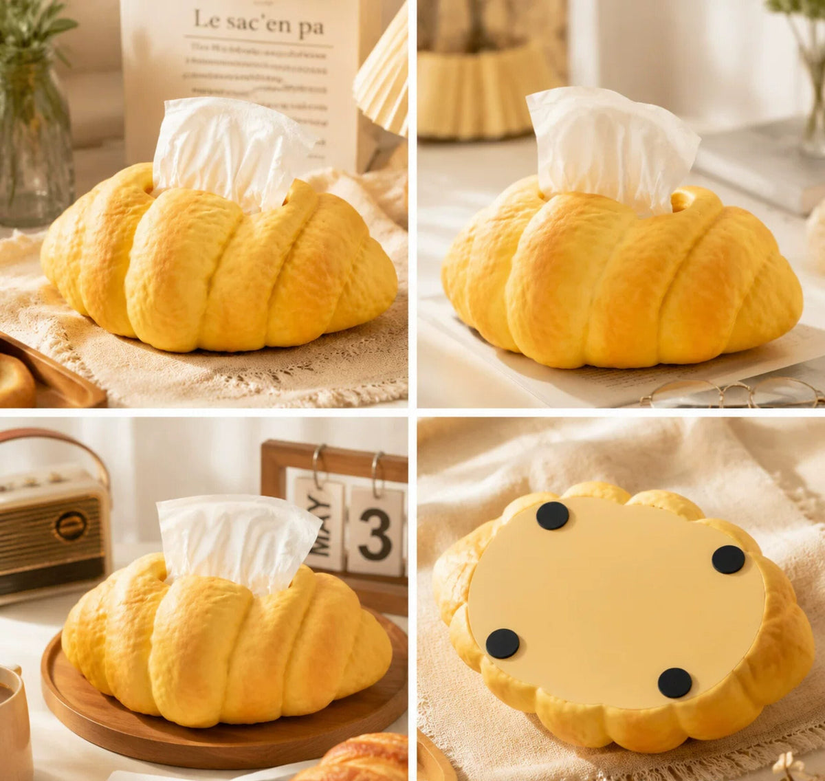Paris Croissant Tissue Box