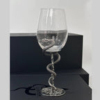 Black Snake Sculpted Wine Glass