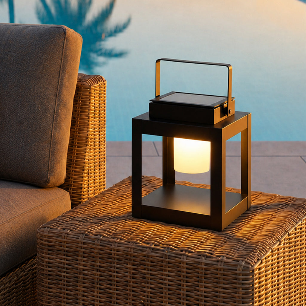Portable Solar Lantern with Handle & 3-Level Dimmable Light