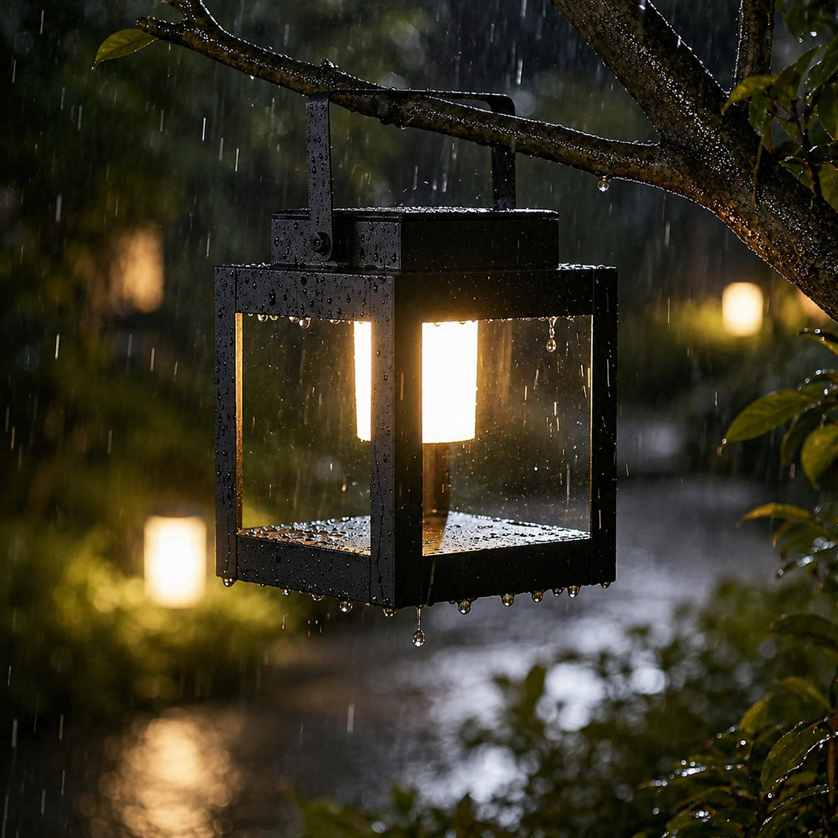 Portable Solar Lantern with Handle & 3-Level Dimmable Light