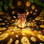 Solar Hanging Lantern with Butterfly & Flower Projection