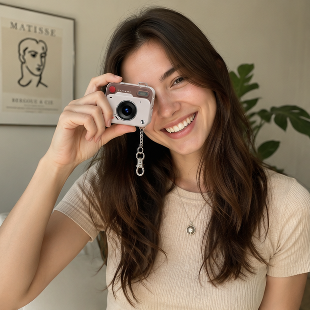 Retro Mini CCD Camera - Portable HD Keychain Digital Camera for Outdoor Travel Photography and Everyday Memory Recording