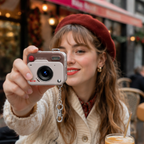 Retro Mini CCD Camera - Portable HD Keychain Digital Camera for Outdoor Travel Photography and Everyday Memory Recording