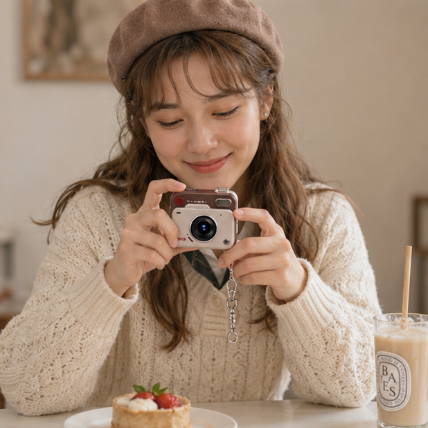Retro Mini CCD Camera - Portable HD Keychain Digital Camera for Outdoor Travel Photography and Everyday Memory Recording
