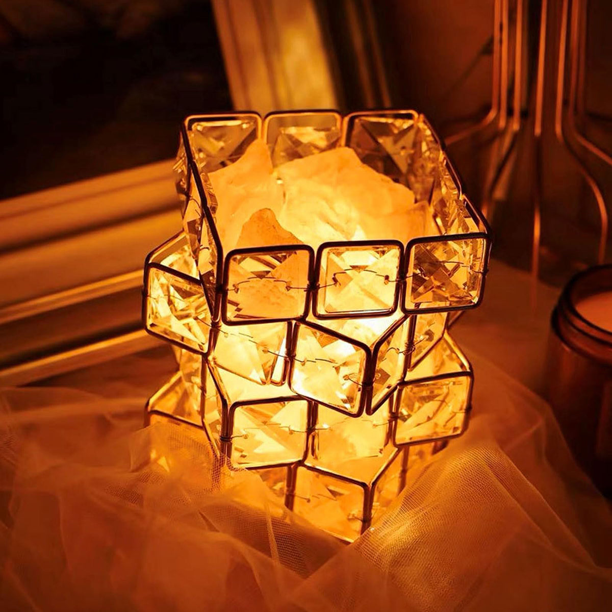 Cube Crystal Salt Lamp