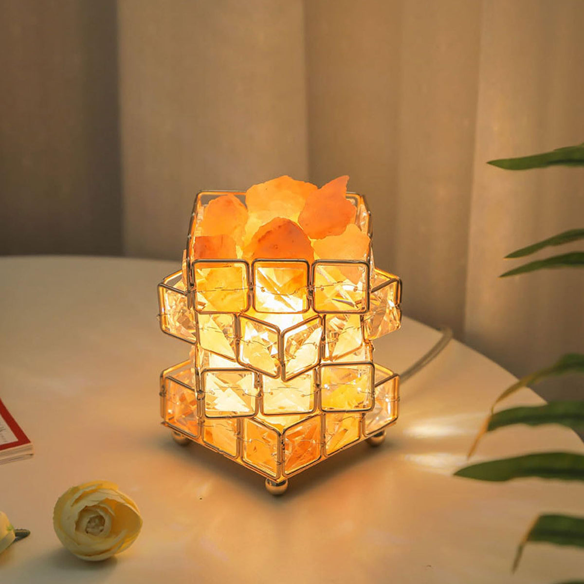 Cube Crystal Salt Lamp