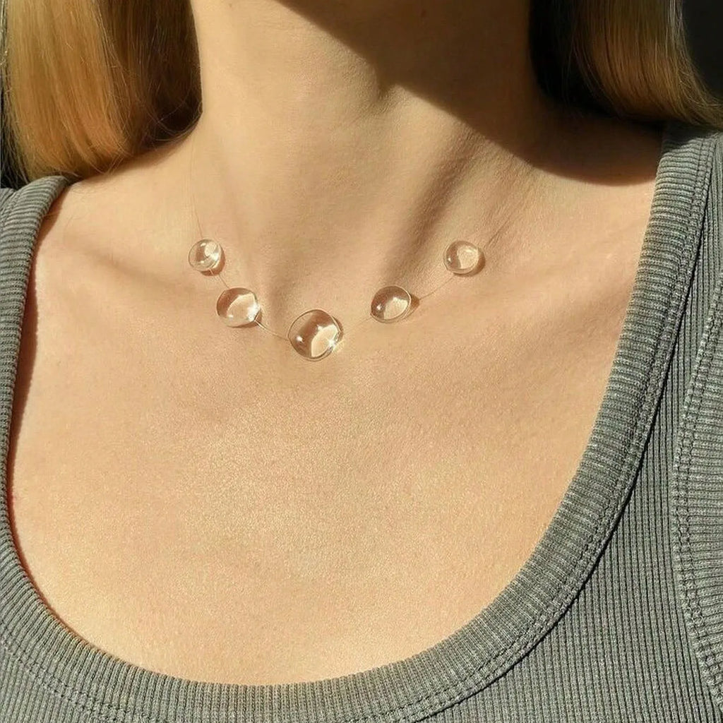 Melting Ice Floating Pendant Necklace