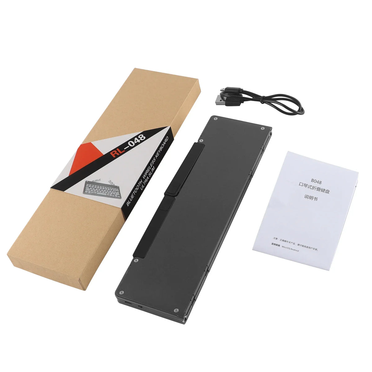 Travel-Friendly Foldable Wireless Keyboard Phone Holder