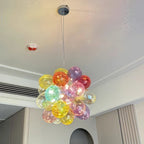 Bubbleburst Colorful Glass Orb Pendant Chandelier