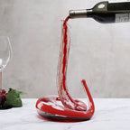 Artisan Blown Snake-Shaped Glass Wine Separator