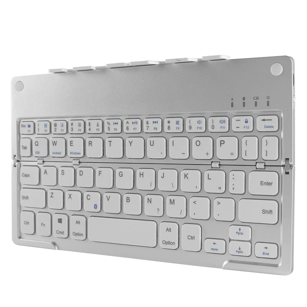 Travel-Friendly Foldable Wireless Keyboard Phone Holder