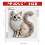 Hush Fluffy Kitten Rhinestone Wall Canvas