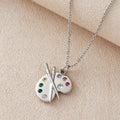 Artist Palette Gemstone Pendant Necklace