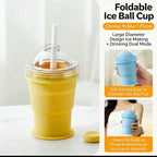 RoundRoll Foldable Silicone Ice Ball Drink Cup