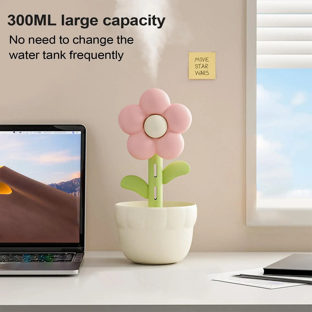 Bloom Mist Flower Humidifier Night Lamp