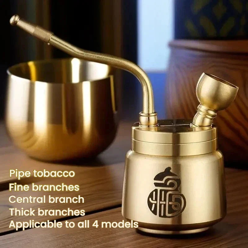 Artisan Brass Pipe Aromatherapy Incense Burner