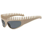 Futuristic Comb-Top Headband Sunglasses