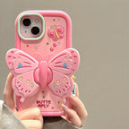 Lovely 3D Folded Butterfly Shockproof iPhone Case