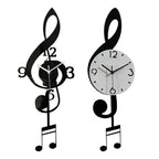 Musical Note Pendulum Wall Clock