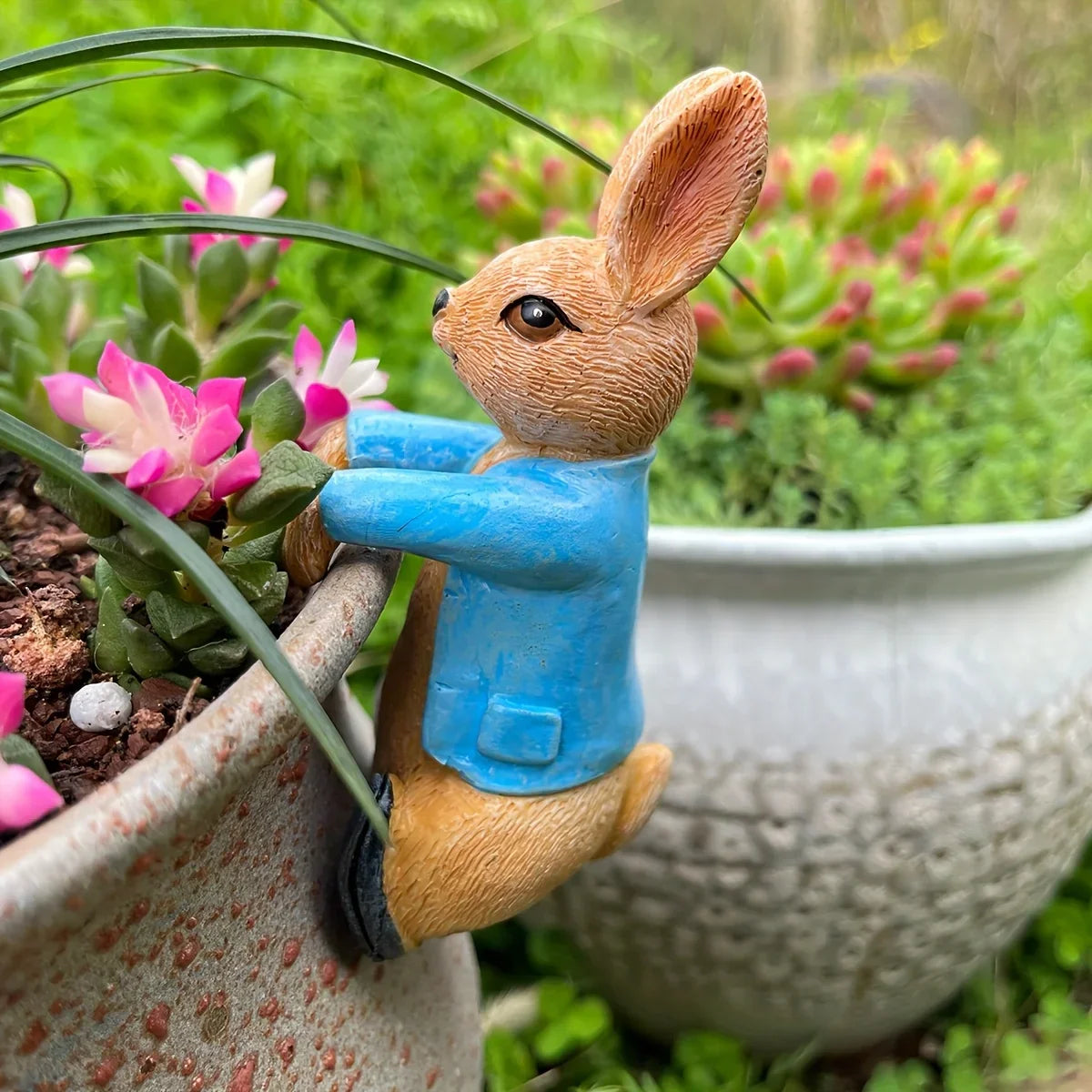 Little Hopper Rabbit Garden Planter Statue
